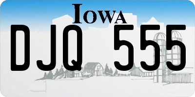 IA license plate DJQ555