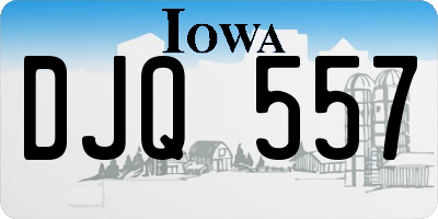 IA license plate DJQ557