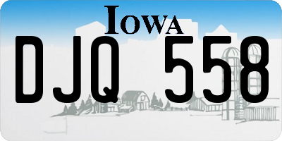 IA license plate DJQ558