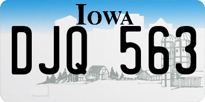IA license plate DJQ563