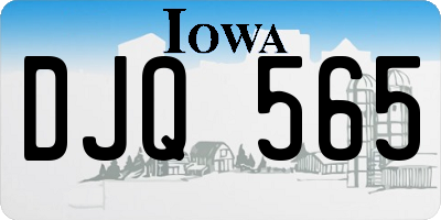 IA license plate DJQ565