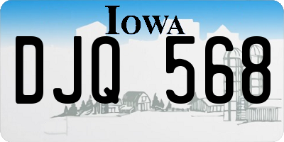 IA license plate DJQ568