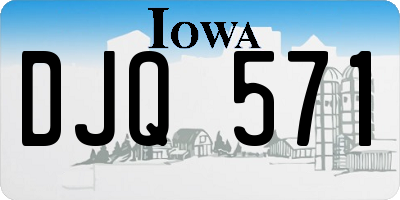 IA license plate DJQ571