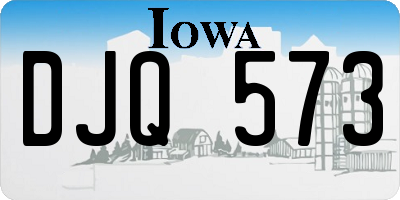 IA license plate DJQ573