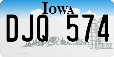 IA license plate DJQ574