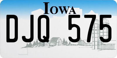IA license plate DJQ575
