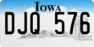 IA license plate DJQ576