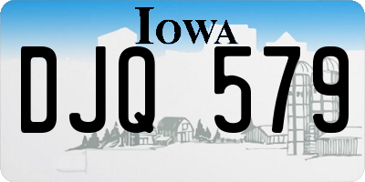 IA license plate DJQ579
