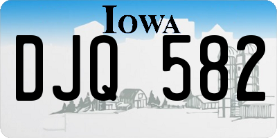 IA license plate DJQ582