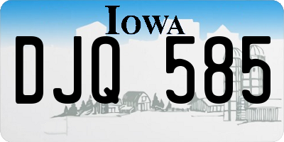 IA license plate DJQ585