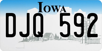 IA license plate DJQ592