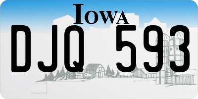 IA license plate DJQ593