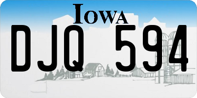 IA license plate DJQ594