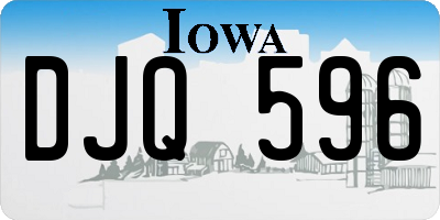 IA license plate DJQ596
