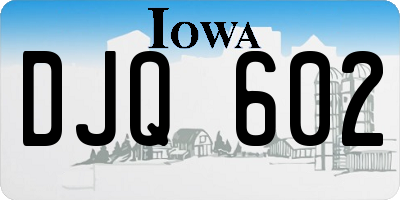 IA license plate DJQ602