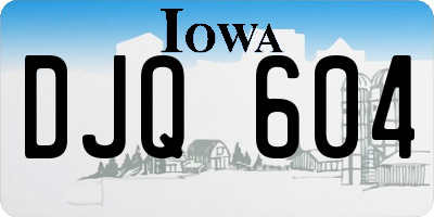 IA license plate DJQ604