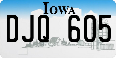 IA license plate DJQ605