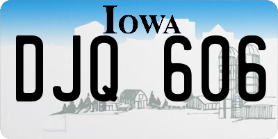 IA license plate DJQ606