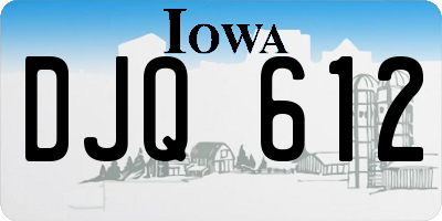 IA license plate DJQ612