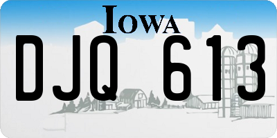 IA license plate DJQ613