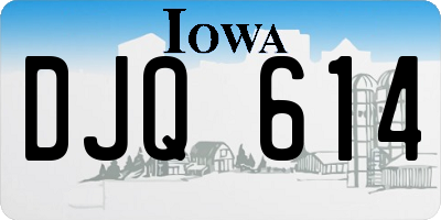 IA license plate DJQ614