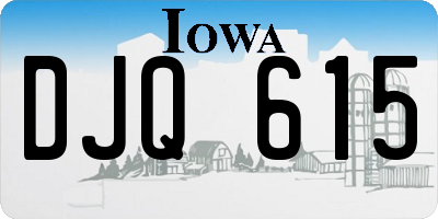 IA license plate DJQ615