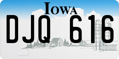 IA license plate DJQ616