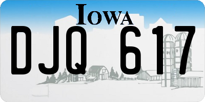 IA license plate DJQ617