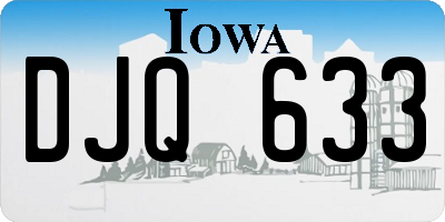 IA license plate DJQ633