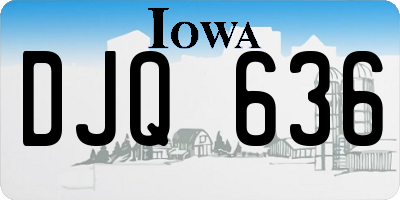 IA license plate DJQ636