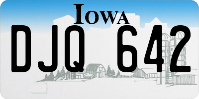 IA license plate DJQ642