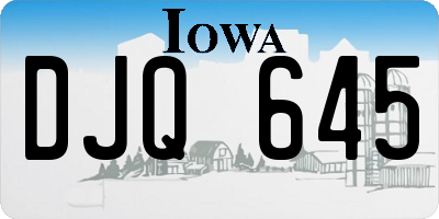 IA license plate DJQ645