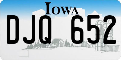 IA license plate DJQ652