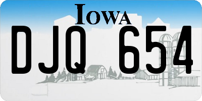 IA license plate DJQ654