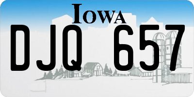 IA license plate DJQ657