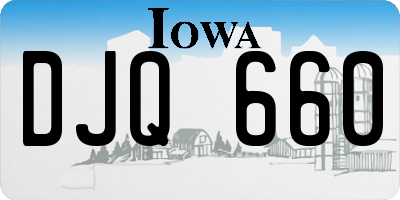 IA license plate DJQ660