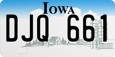 IA license plate DJQ661