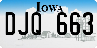 IA license plate DJQ663