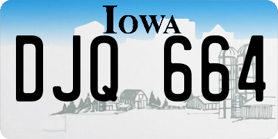 IA license plate DJQ664