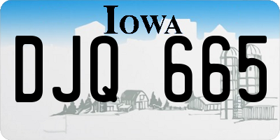 IA license plate DJQ665