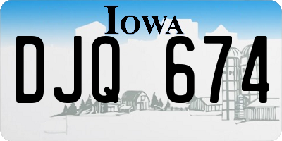 IA license plate DJQ674