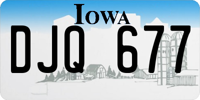 IA license plate DJQ677