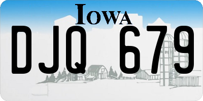 IA license plate DJQ679
