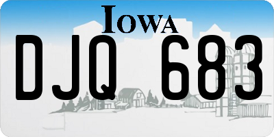 IA license plate DJQ683
