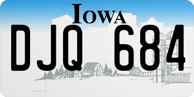 IA license plate DJQ684