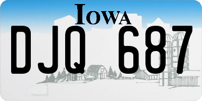 IA license plate DJQ687