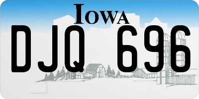 IA license plate DJQ696