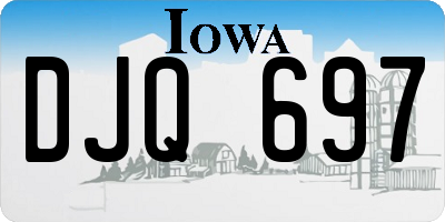 IA license plate DJQ697