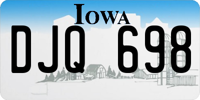 IA license plate DJQ698