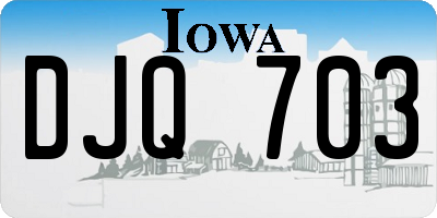 IA license plate DJQ703